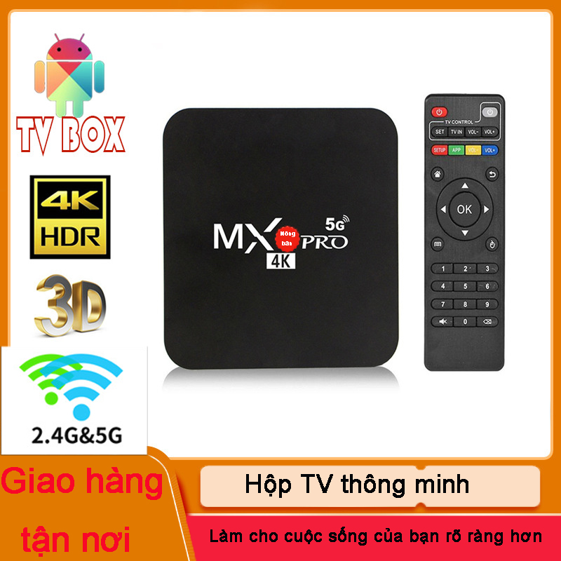 [Vietnam Shipping] Hộp TV thông minh MXQ Pro 4K - Đầu phát đa phương tiện 4K lõi 4K HD Android TV Box - 1GB+8GB/2GB+16GB - Android 11.1 đã cài đặt TV 100 kênh, YouTube, Chorme...