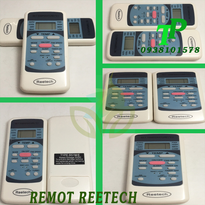 Điều Khiển, Remote Máy Lạnh Điều Hòa Reetech