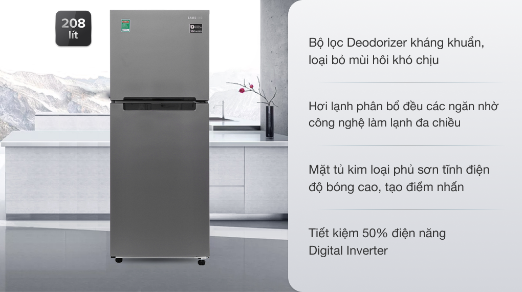 Tủ lạnh Samsung 203L Inverter RT19M300BGS/SV
