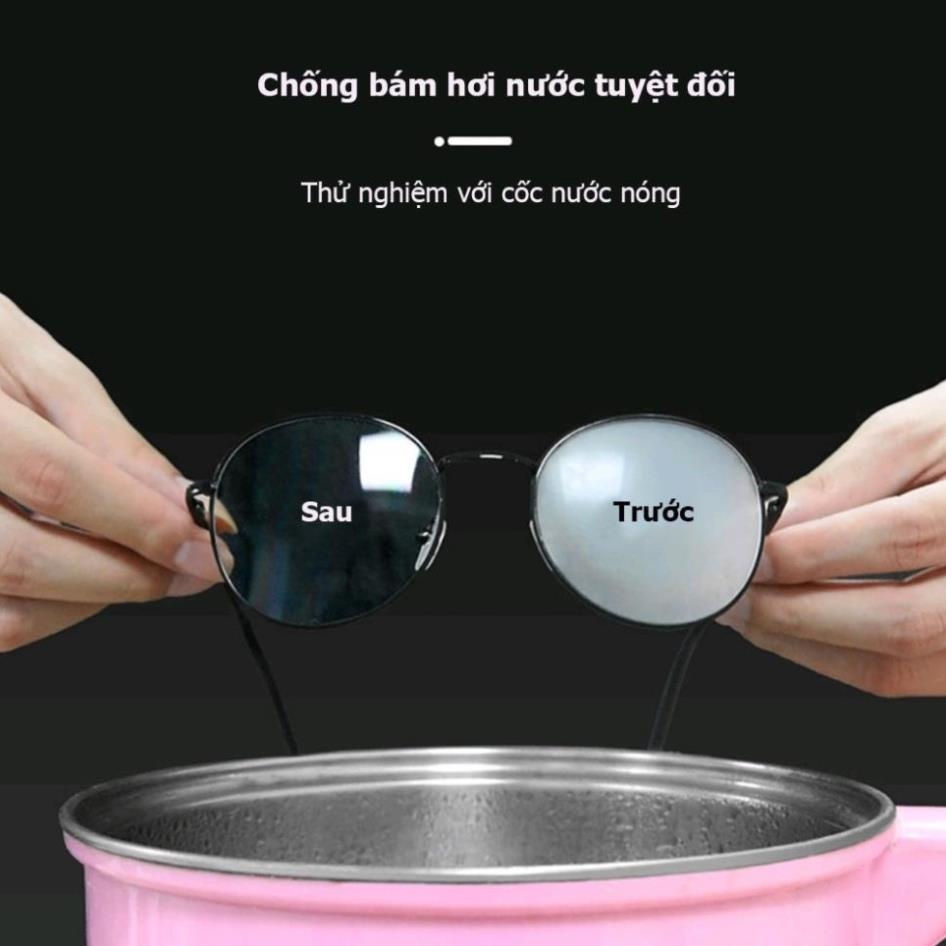 Hộp 100 khăn lau kính Nano, khăn lau kính chống bám hơi nước, lau sạch nhờn vân tay bụi bẩn trên mắt kính, điện thoại