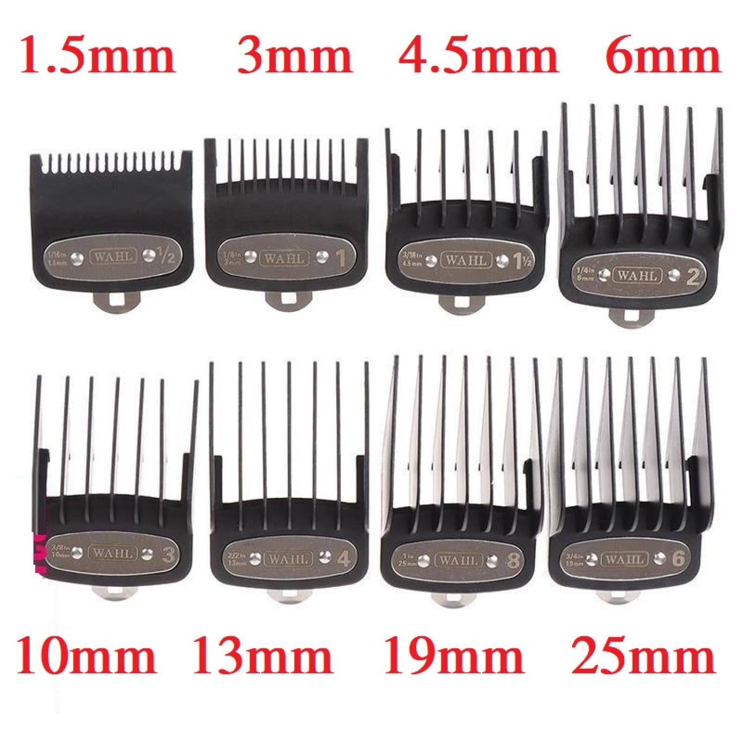 Cữ Tông Đơ Gá Thép Bộ 08 Cữ whla