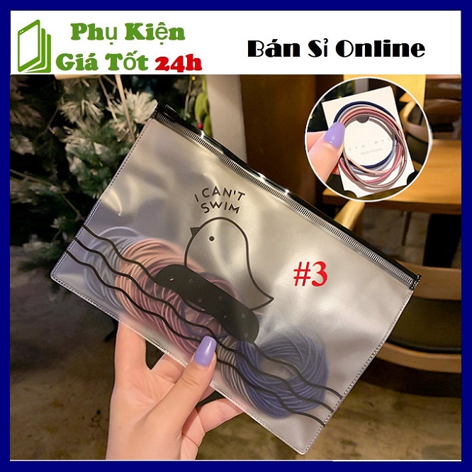 [HCM]⚡ Sét 100 Dây Chun Cột Tóc Loại Lớn Co Giãn Nhiều Màu Tiện Dụng Cho Nữ - Túi 100 dây thun cột tóc cao su co giãn thời trang Hàn Quốc cho bé gái  ⚡