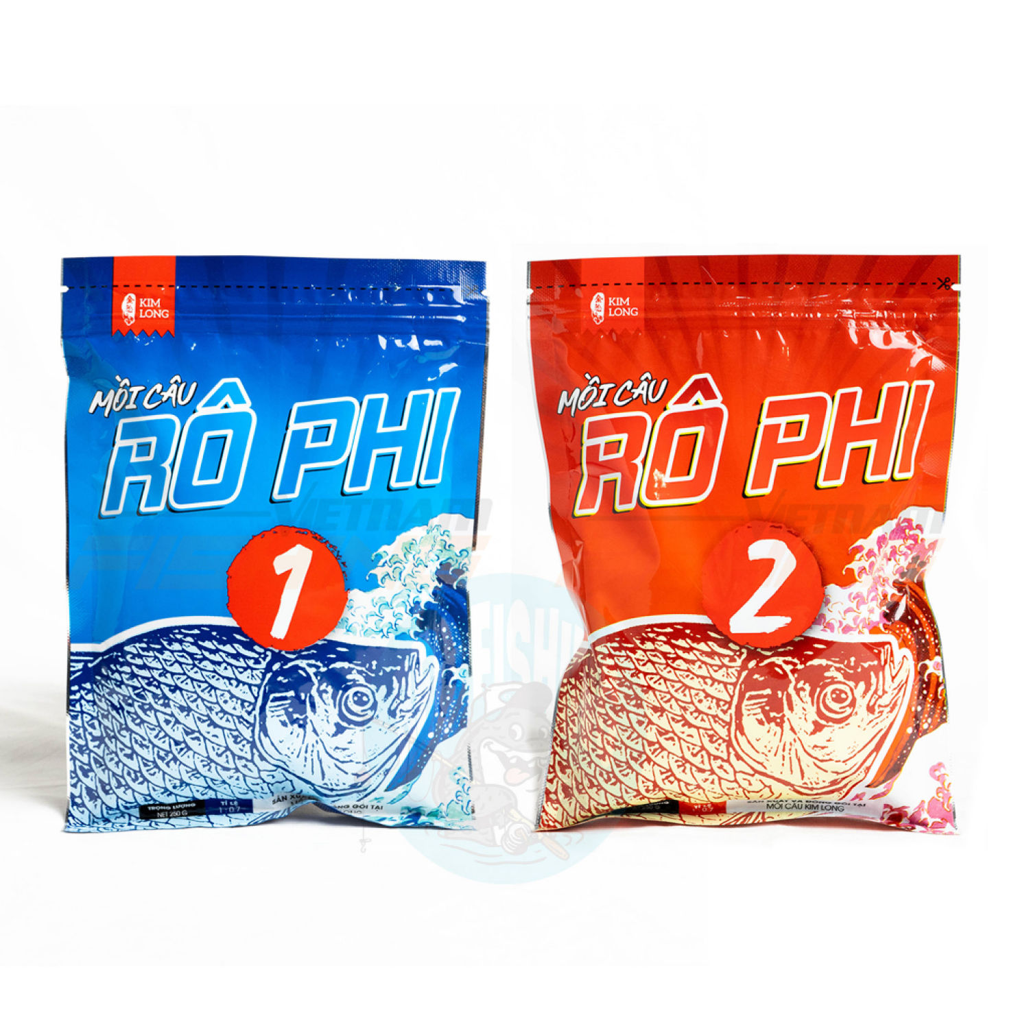 Mồi Câu Rô Phi 1 - 2 Kim Long 250g Câu Cá Rô Phi Siêu Nhạy