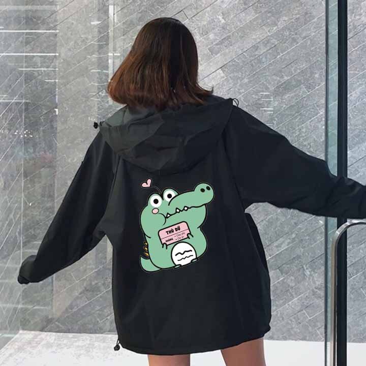 [Mặc Là SANG] Áo Khoác dù Nhiều Màu Dáng Rộng Thoải Mái/Áo khoác in hình dễ thương có nón/ Áo Khoác dù