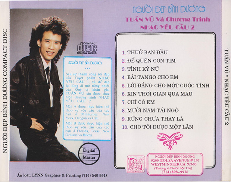 Bộ 8 đĩa cd nhạc Tuấn Vũ 1