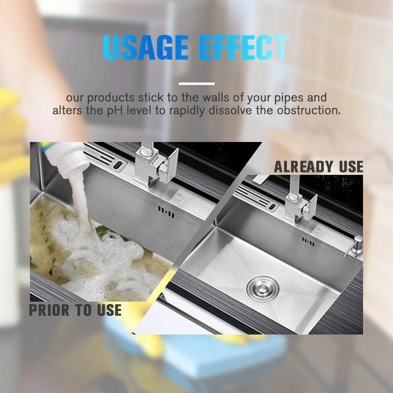 Original Pipeline dredging agent Household Wild Tornado Powerful Sink&Drain Cleaner Quick Foaming Chemical powder agents for cleaning kitchen and toilet pipeline dredging
