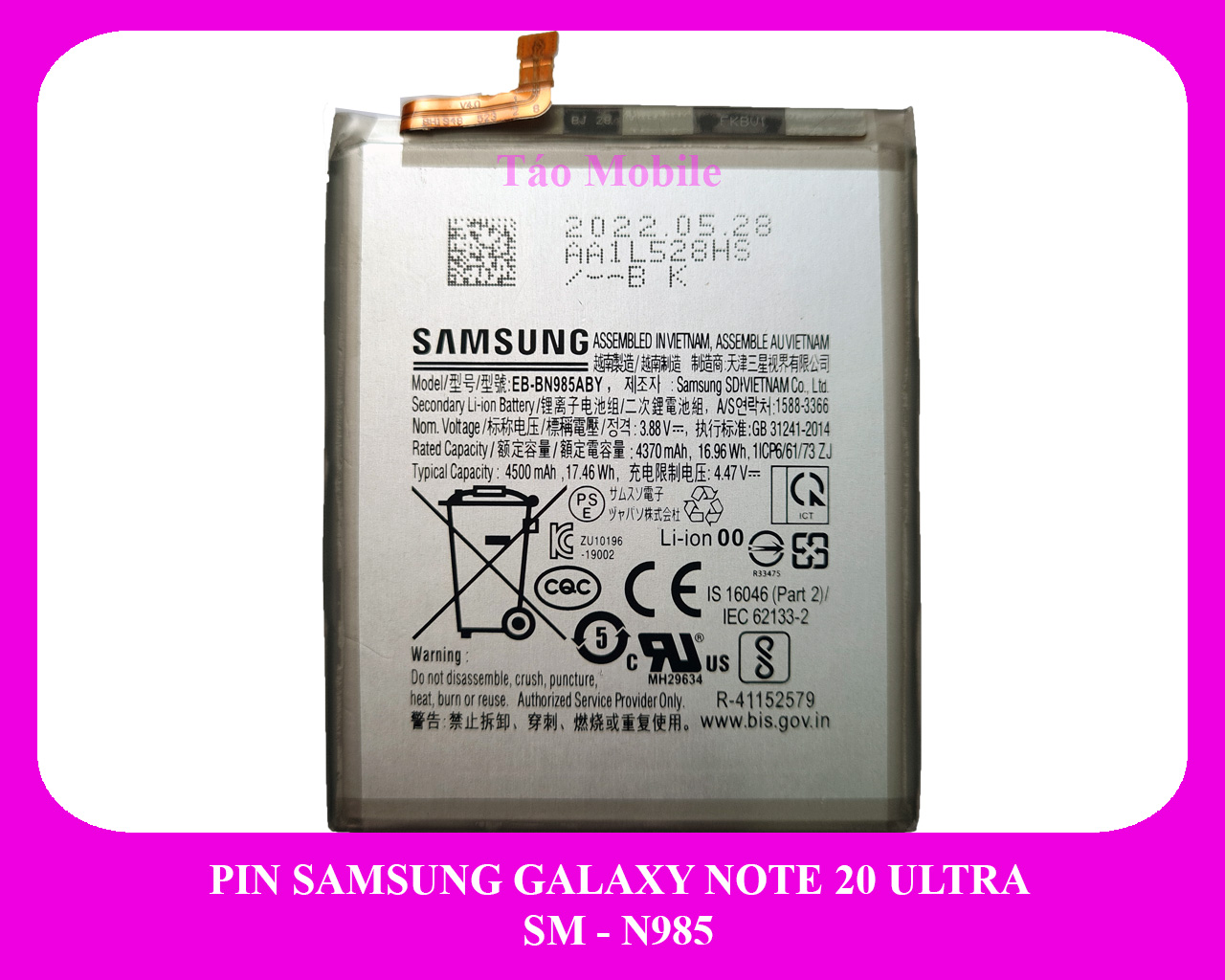 Pin Samsung Galaxy Note 20 ULTRA zin công ty N985