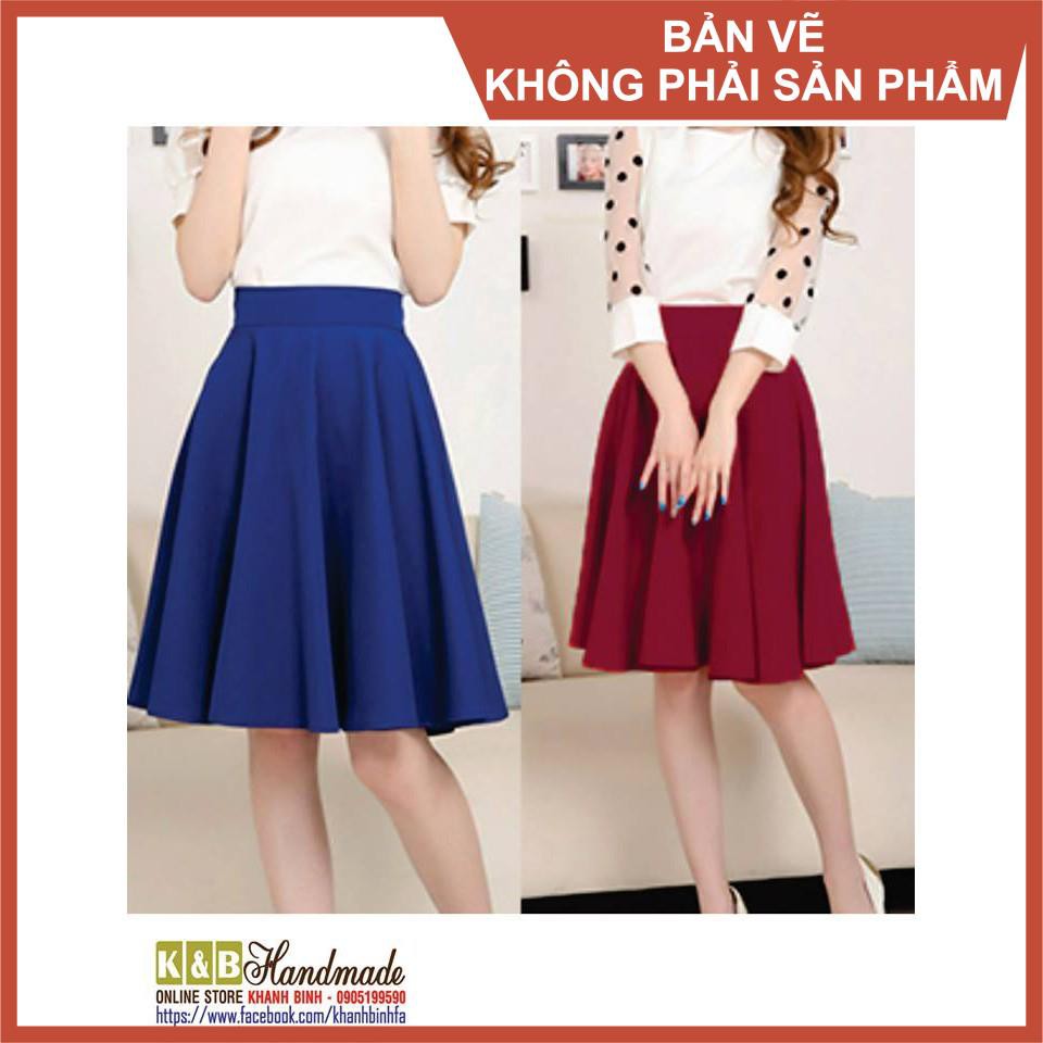 Rập giấy chân váy xòe 360 nữ mã 69 (BẢN VẼ)