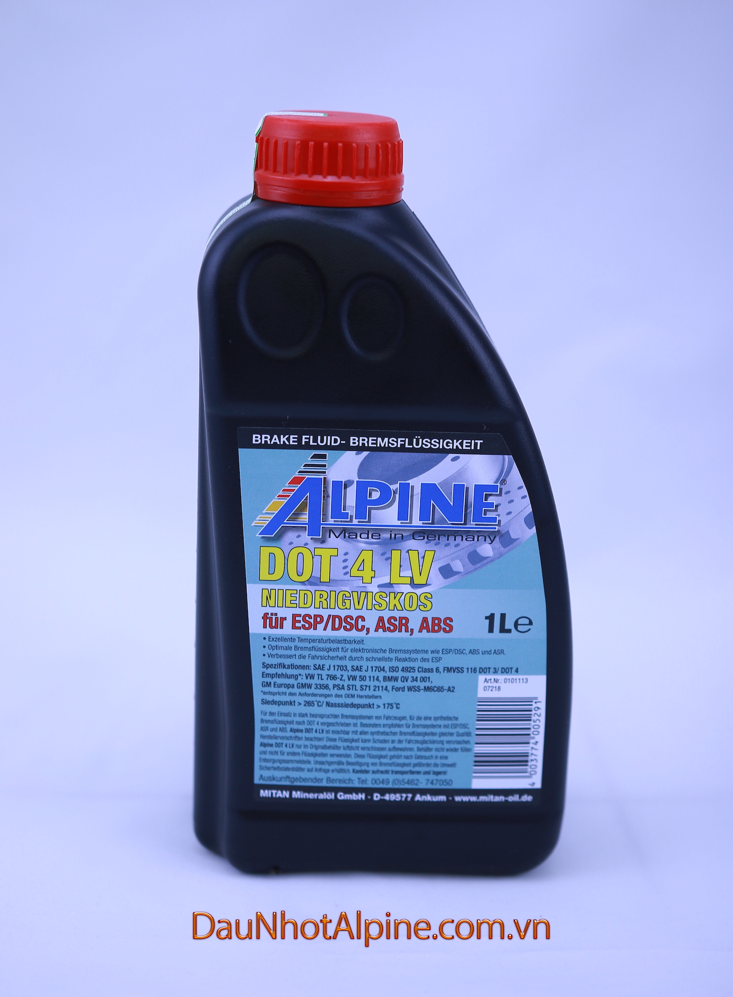 Dầu phanh xe dầu thắng ALPINE DOT 4 LV bình 1 lít