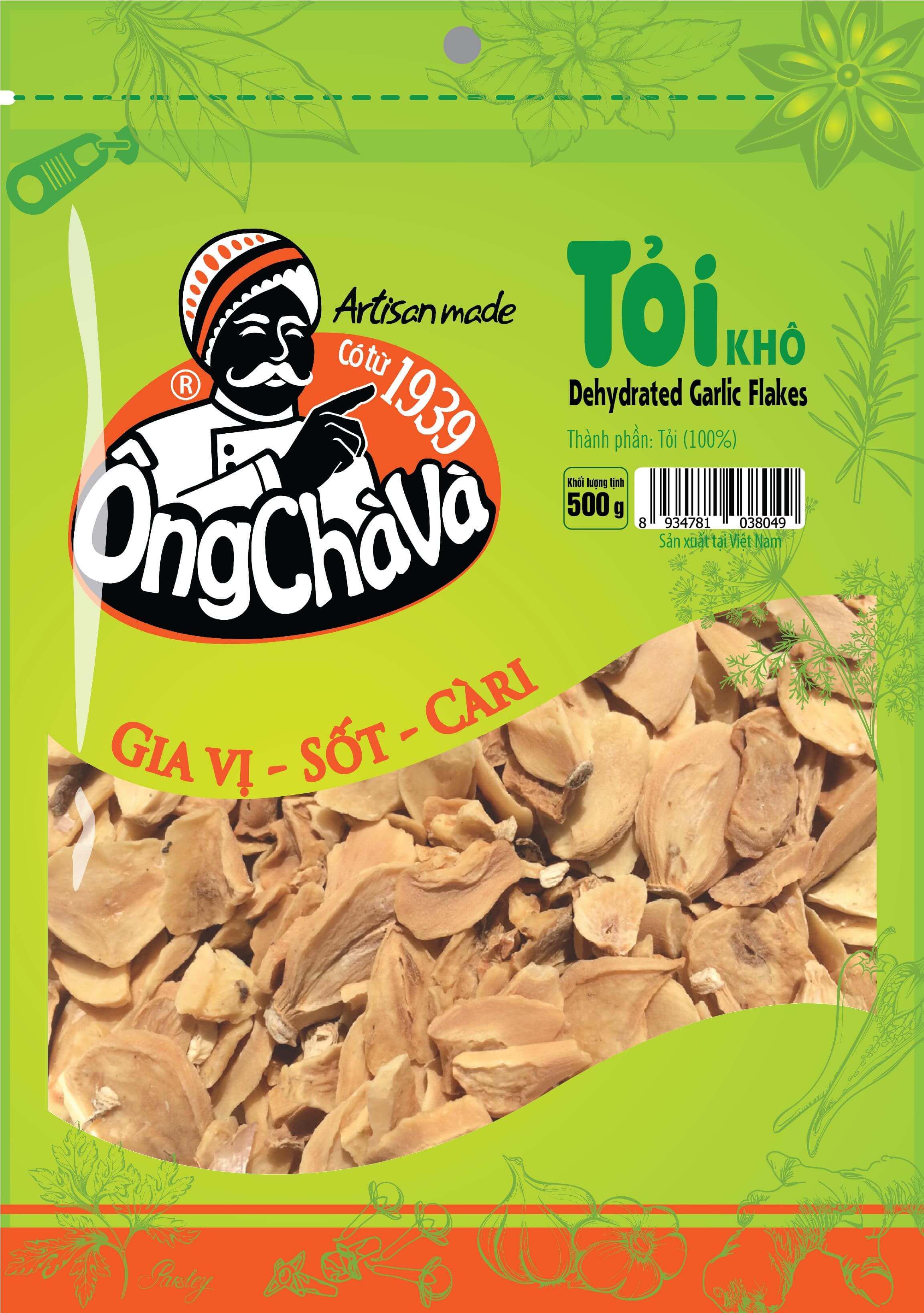 Tỏi Khô Nguyên Tép Ông Chà Và 500g