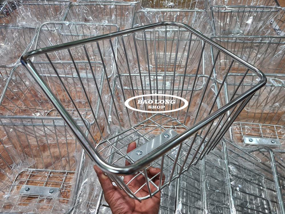 Rổ INOX Sọc gắn Dream,CUB 10li