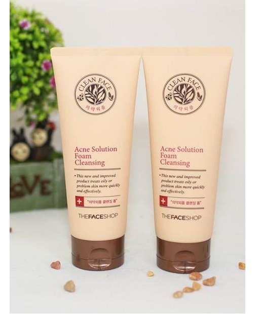 Sữa rửa mặt sạch nhờn, ngừa mụn TheFaceShop Acne Solution 150ml