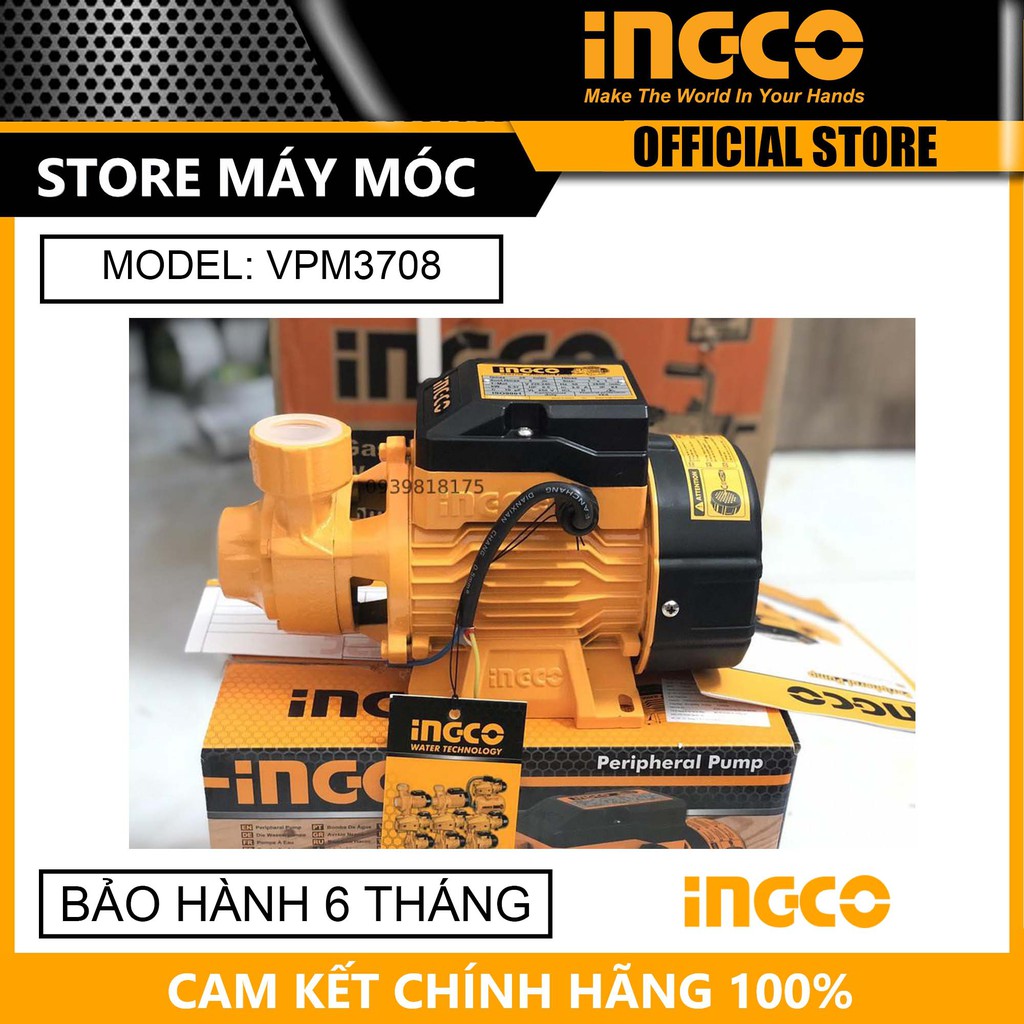Máy bơm nước 370w ingco vpm3708- hàng chính hãng