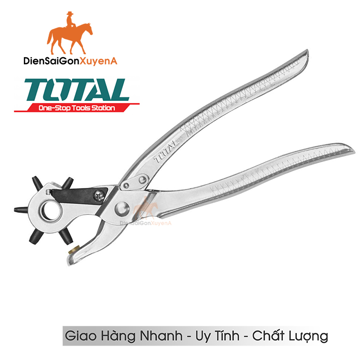 Kềm bấm lỗ - kìm đục lỗ dây nịt, bóp, túi xách trợ lực total tht3351 nhiều size - điện sài gòn