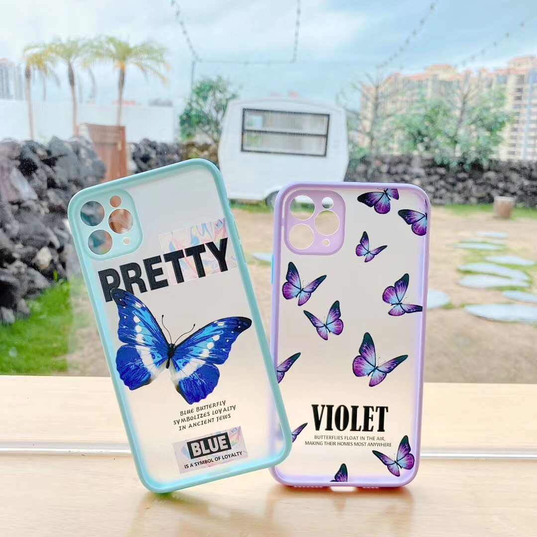 Ốp Lưng Nhám Chống Sock Va Đập Bảo Vệ Camera Blue x Violet