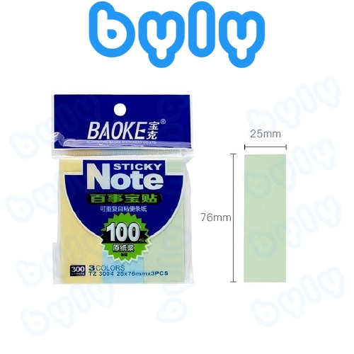Sticky Note nhiều màu pastel thuận tiên ghi chép Baoke TZ3004 - TZ3005 - ByLy Store có ship hoả tốc