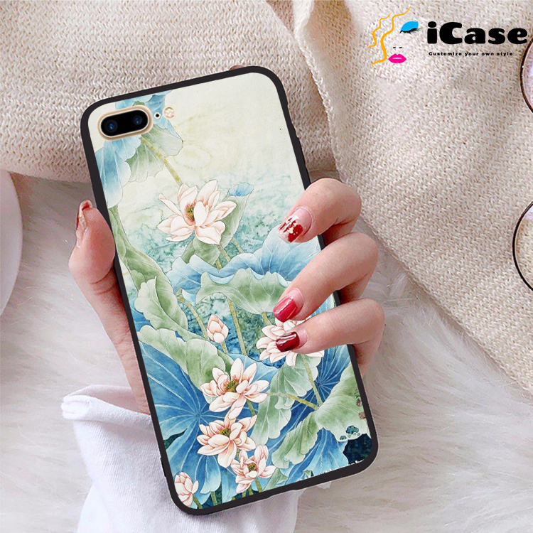 Ốp lưng iPhone 7 Plus viền dẻo TPU BST Sen