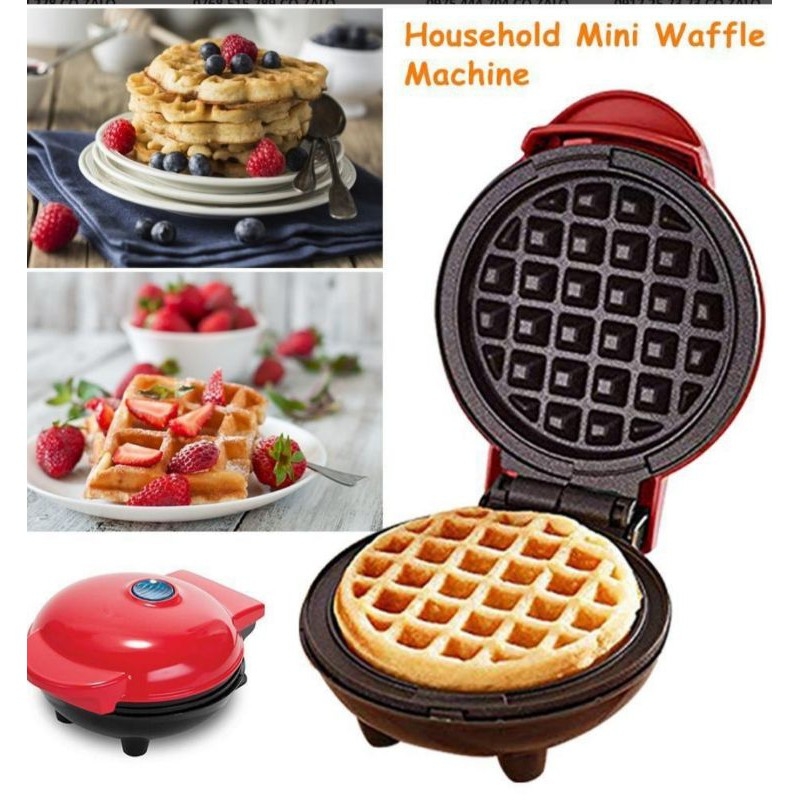 [TẶNG CỌ DẦU SILICONE] Máy làm bánh kẹp Waffle Dash Mini