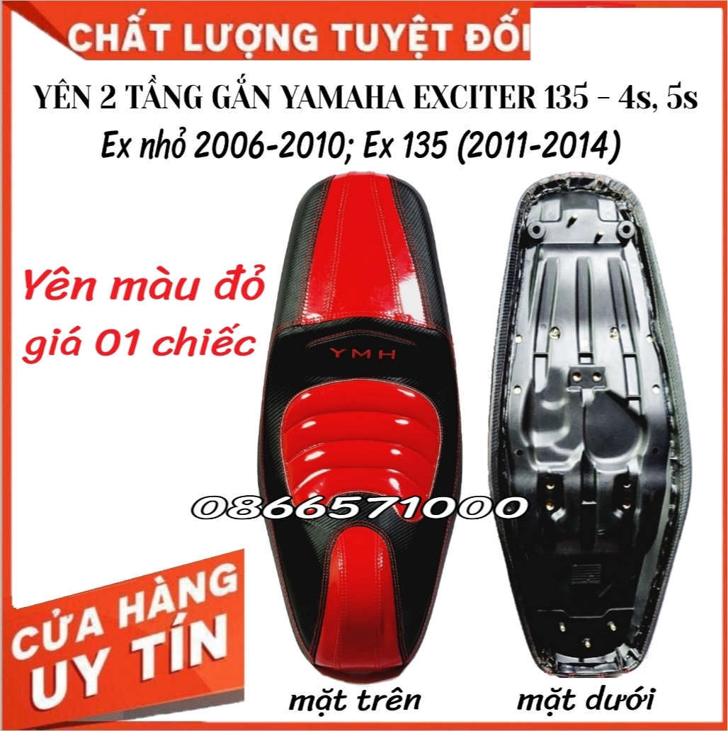 2-tier saddle, custom saddle cover for yamaha exciter 135 , small ex 2006 - 2010, ex 135 from 2011 - 2014