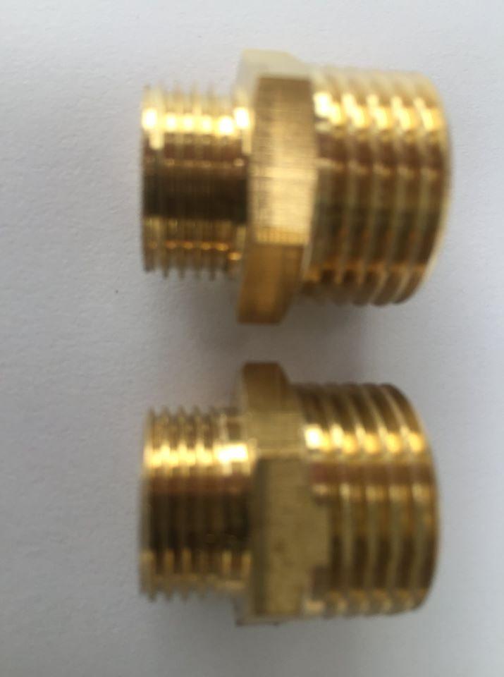 2 chiếc kép đồng ren ngoài 21mm-16mm