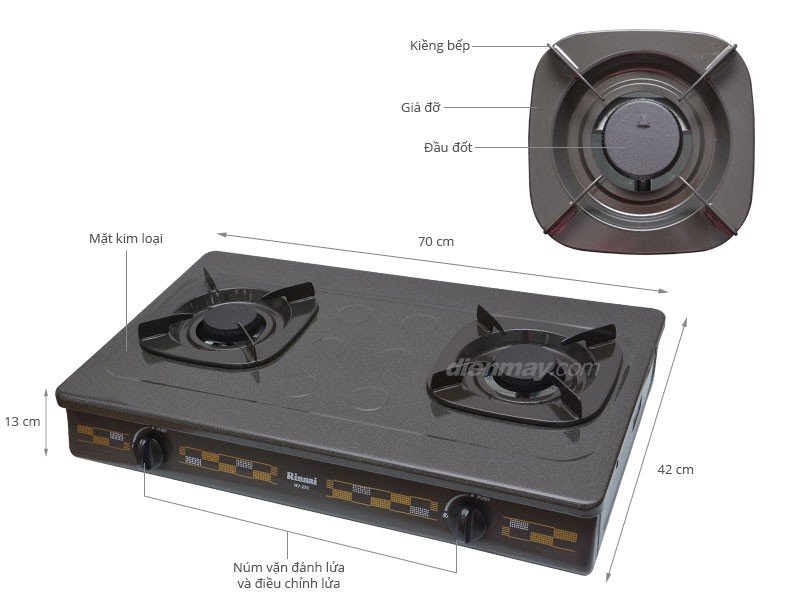 BẾP GA ĐÔI RINNAI RV-270GN