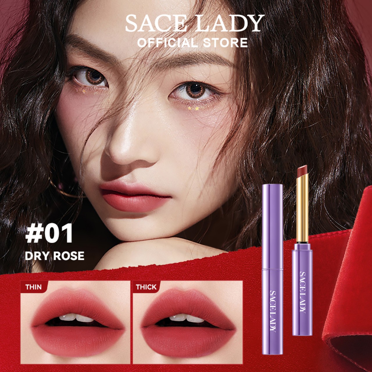 [Hoản Tiền 20%] Son Môi SACE LADY Son Thỏi Lì Nhung Mịn Son
