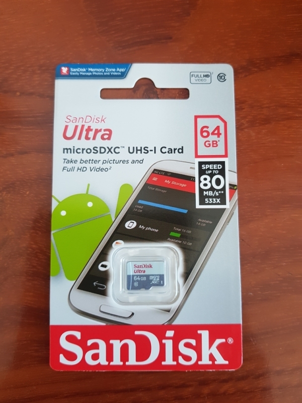 [Bảo Hành 1 Đổi 1]  Thẻ nhớ MicroSDXC SanDisk Ultra 64GB tốc độ 80MB/s - Hàng phân phối chính thức