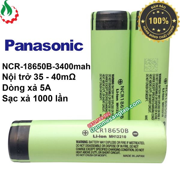 Bảng giá DMST Cell pin 18650 Panasonic NCR18650B 3400mah (Li-ion 3.7V)