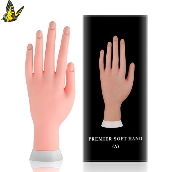 Bàn tay giả học nail dạng nhựa silicon