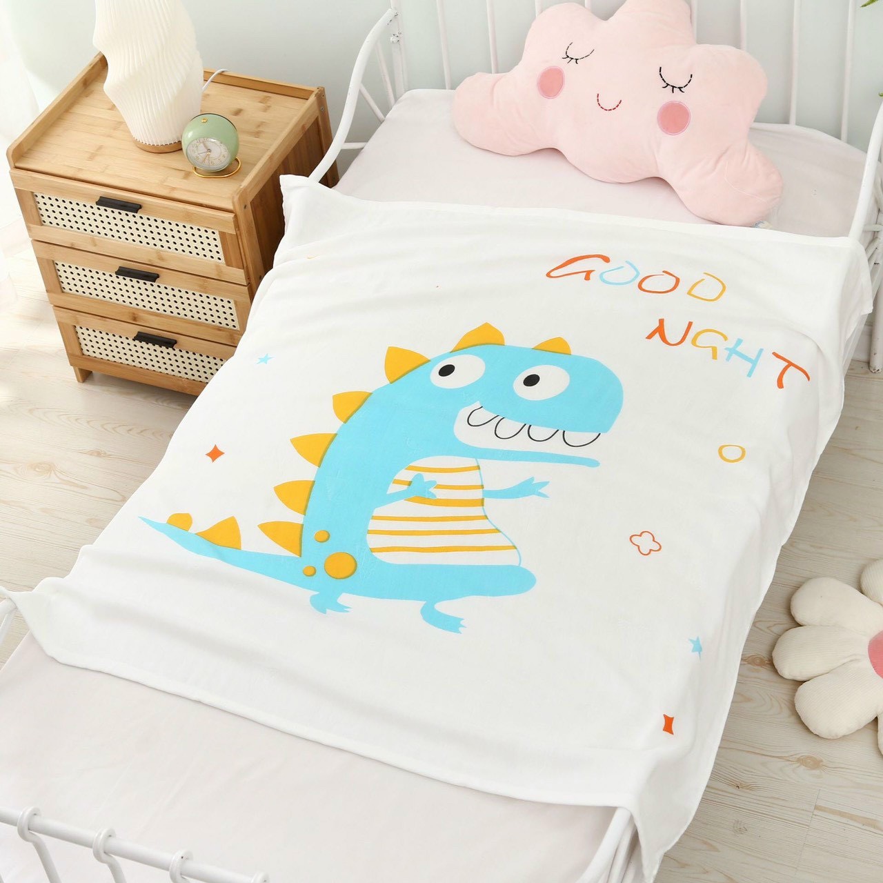 Chăn mền Lụa siêu mềm mát cho bé 110 x 120cm