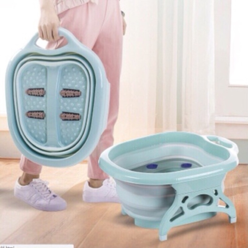 Bồn Massage Chân, Chậu Ngâm Massage Chân Gấp Gọn, Tiện Dụng
