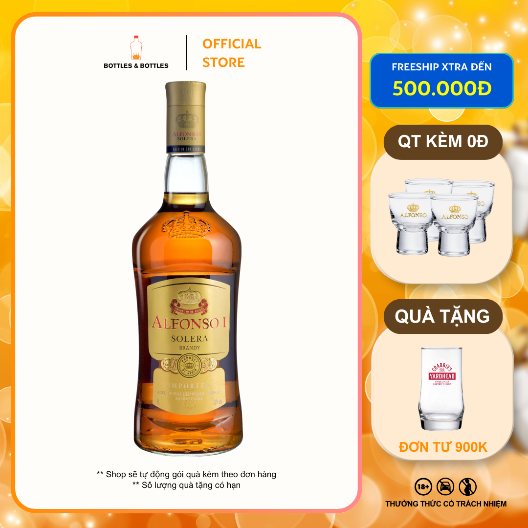 [CHÍNH HÃNG] Rượu Brandy Alfonso I Solera - 700ML - 32 %