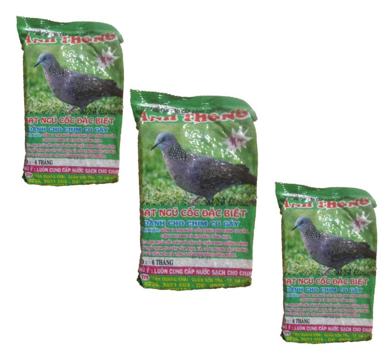 Combo 3 Gói Hạt Ngũ Cốc Chim Cu Gáy Anh Thông 300g - Thức Ăn Chim