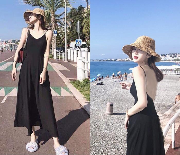 Đầm maxy hở lưng hana