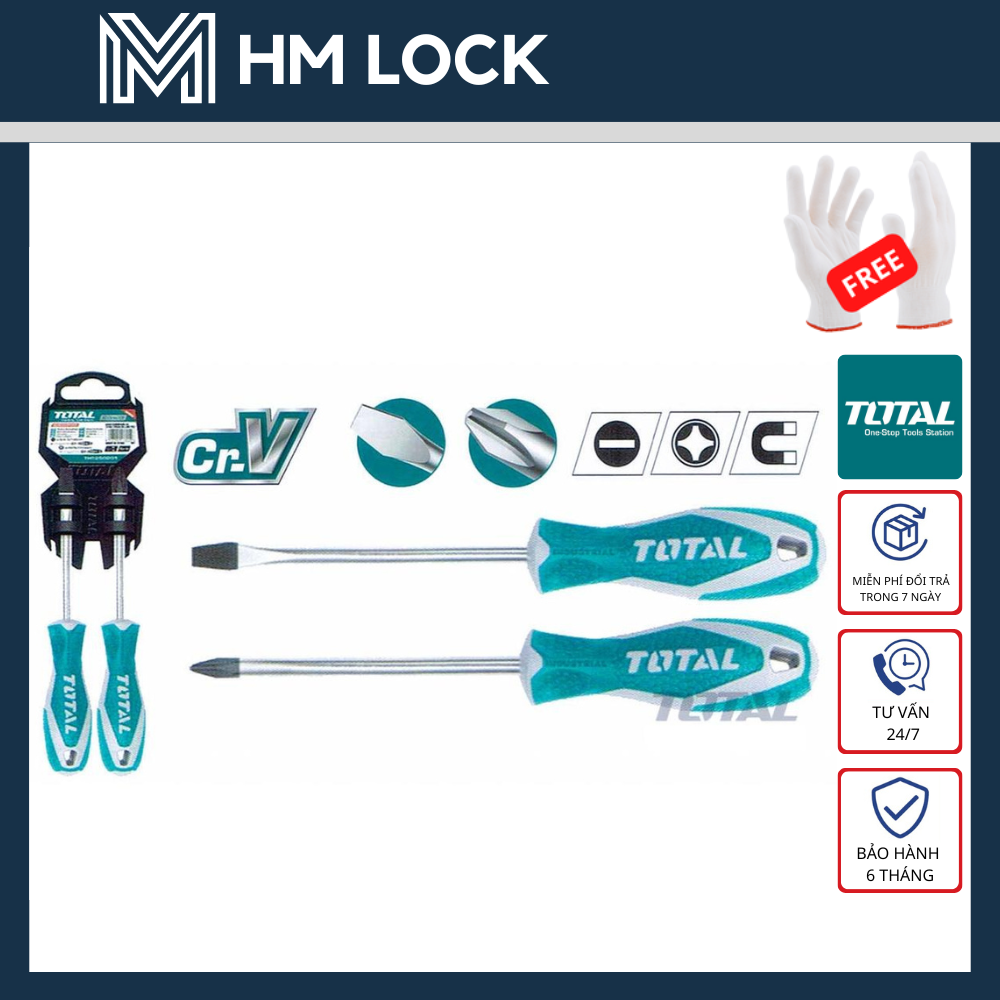 Bộ 2 tua vít đóng xuyên total - hàng chính hãng - thgss35121 - hm lock