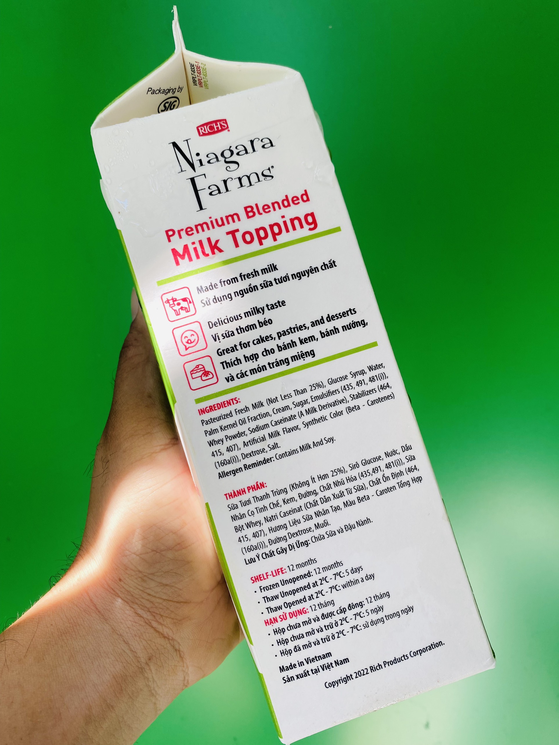 KEM SỮA NIAGARA FARMS (MILK TOPPING)