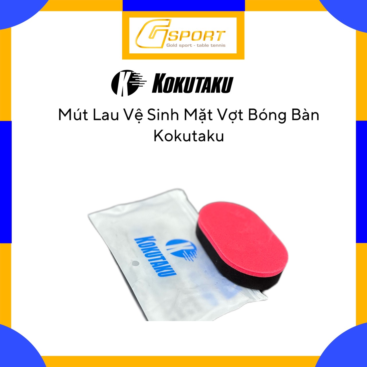 Mút vệ sinh mặt vợt bóng bàn kokutaku - đồ lau mặt vợt bóng bàn cao cấp - đồ vệ sinh mặt vợt bóng bàn