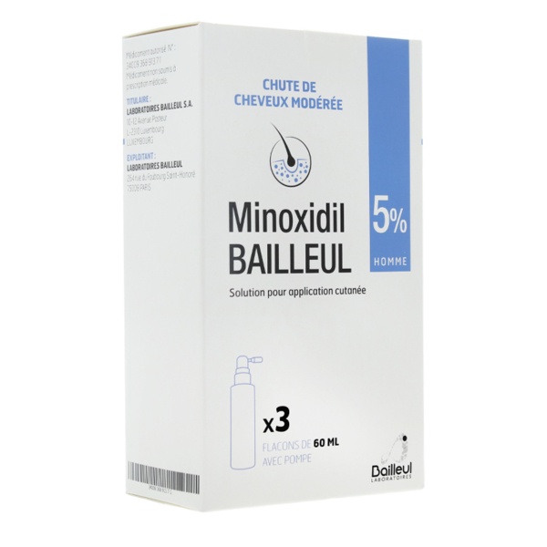 Xịt Mọc Tóc MINOXIDIL BAILLEUL 2% 5% - NGĂN RỤNG TÓC, KÍCH THÍCH MỌC TÓC