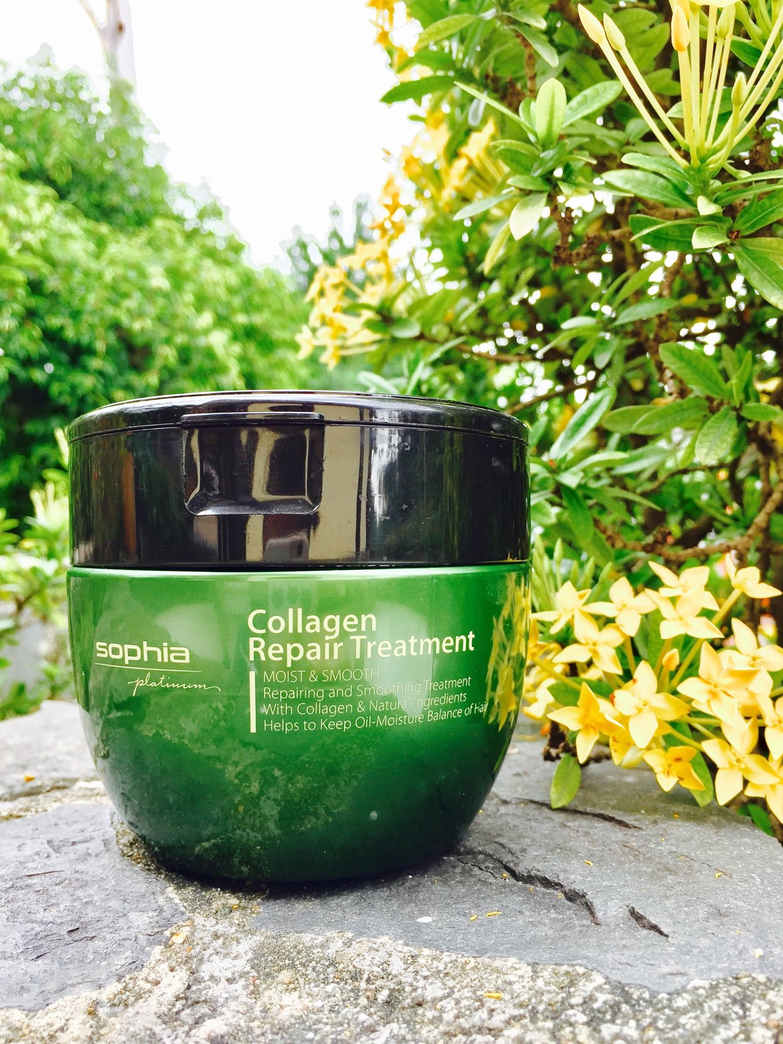 Kem ủ ,hấp dầu collagen repair sophia platinum siêu mượt 500ml