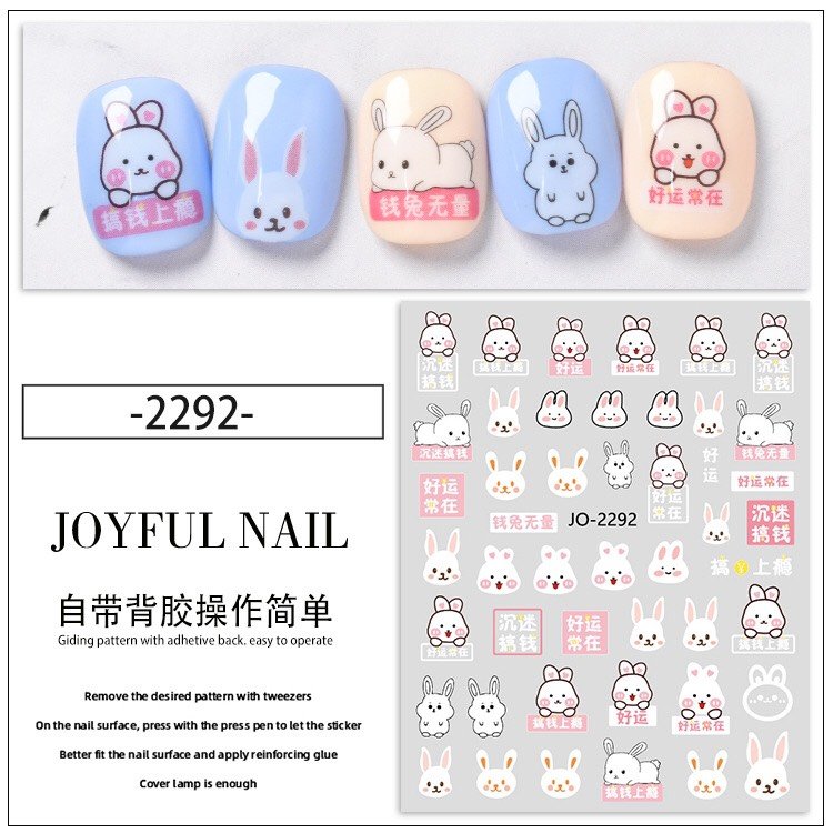 STICKER DÁN MÓNG HÌNH THỎ