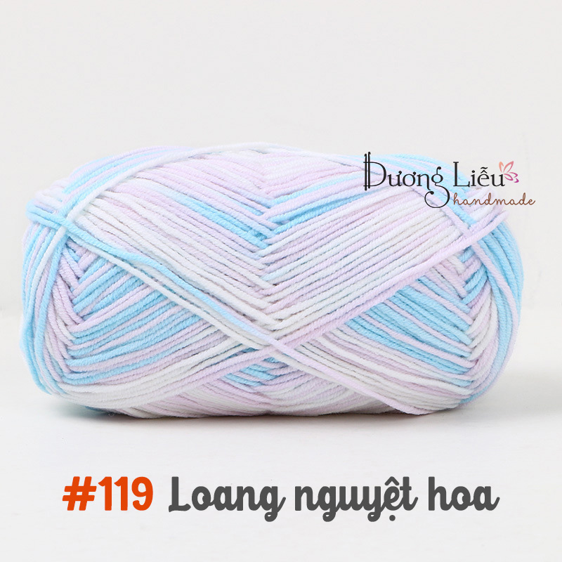Len Baby Yarn màu loang an toàn cho da cuộn 40gr
