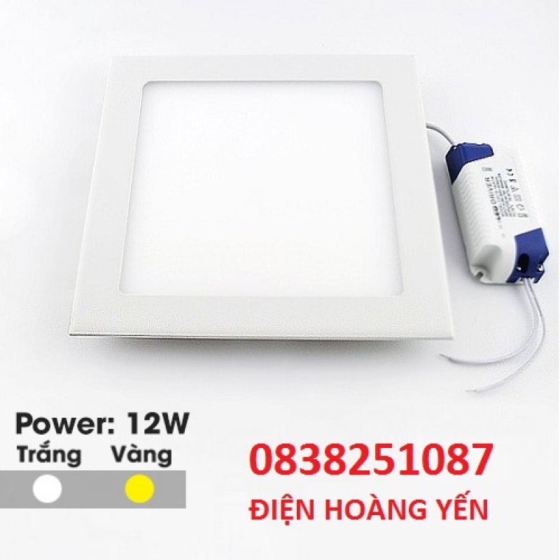 10 Đèn led âm trần 12W VUÔNG trắng