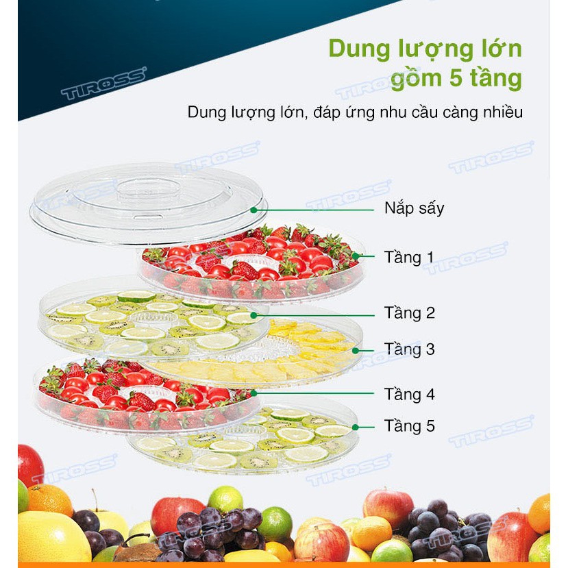 MÁY SẤY HOA QUẢ TIROSS TS9682 CÔNG NGHỆ BA LAN