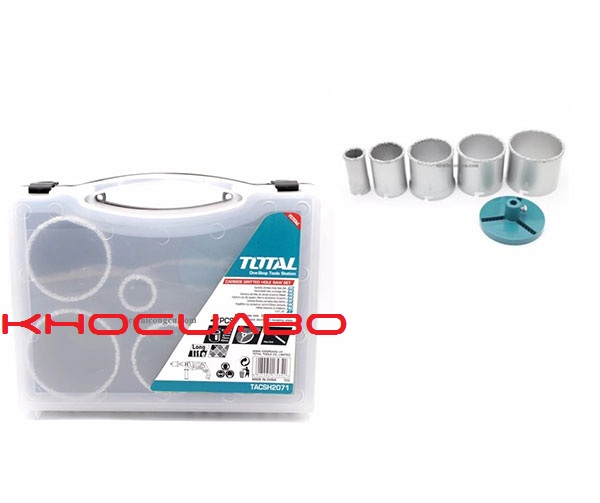 BỘ 7 MŨI KHOÉT LỖ (cacbua) TOTAL TACSH2071