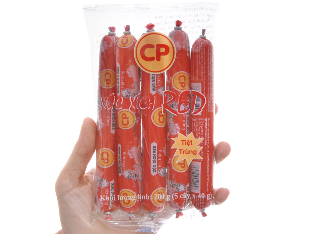 [COMBO 5 GÓI] Xúc xích Red CP tiệt trùng - 200g