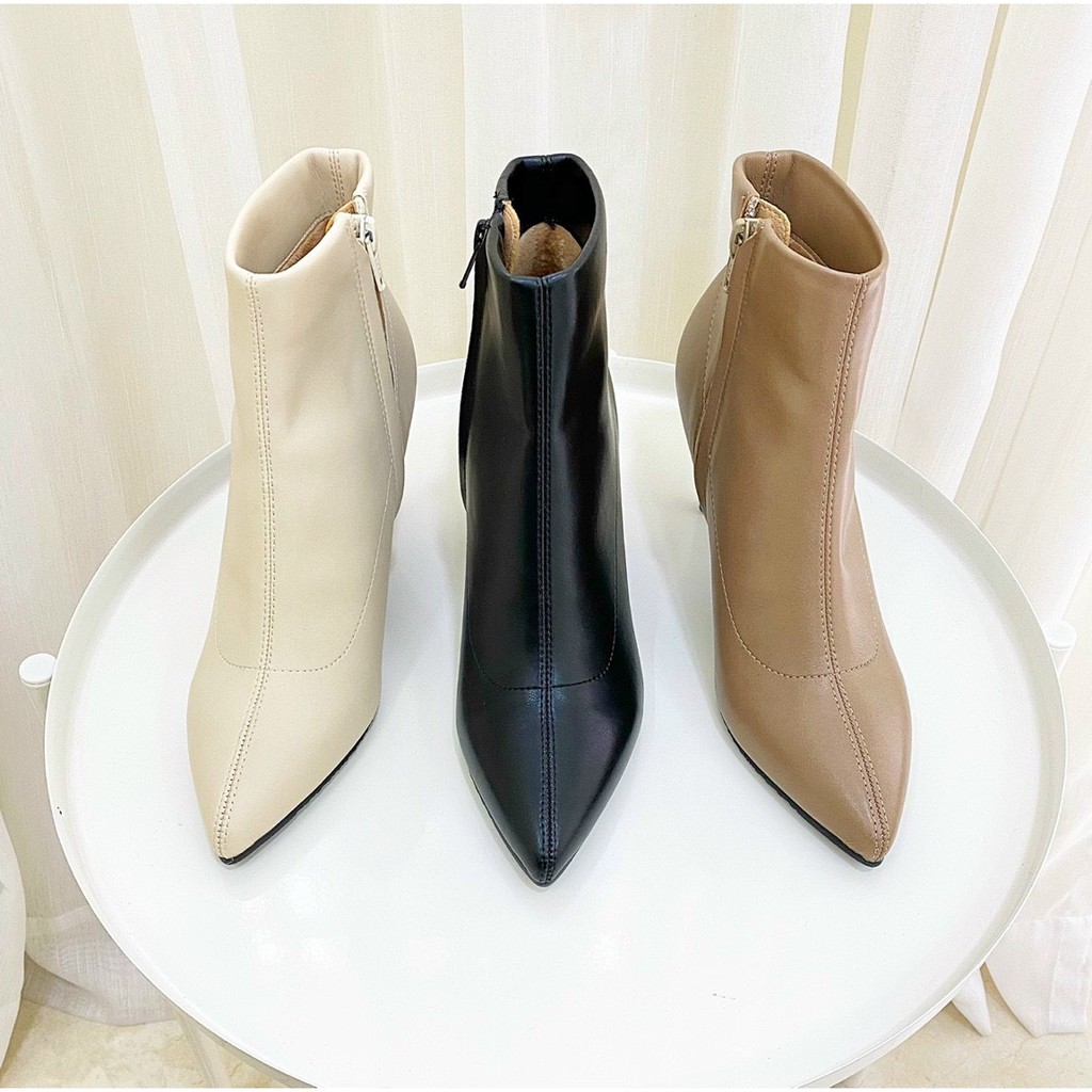 Boot Colee gót nhọn da bò GUUEM GBO89