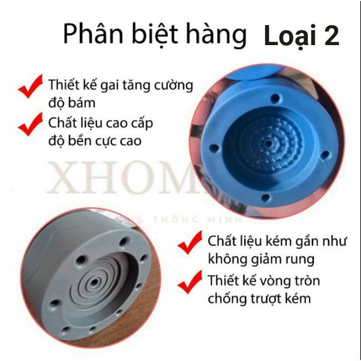 Sét 4 Đế máy giặt chống rung silicol