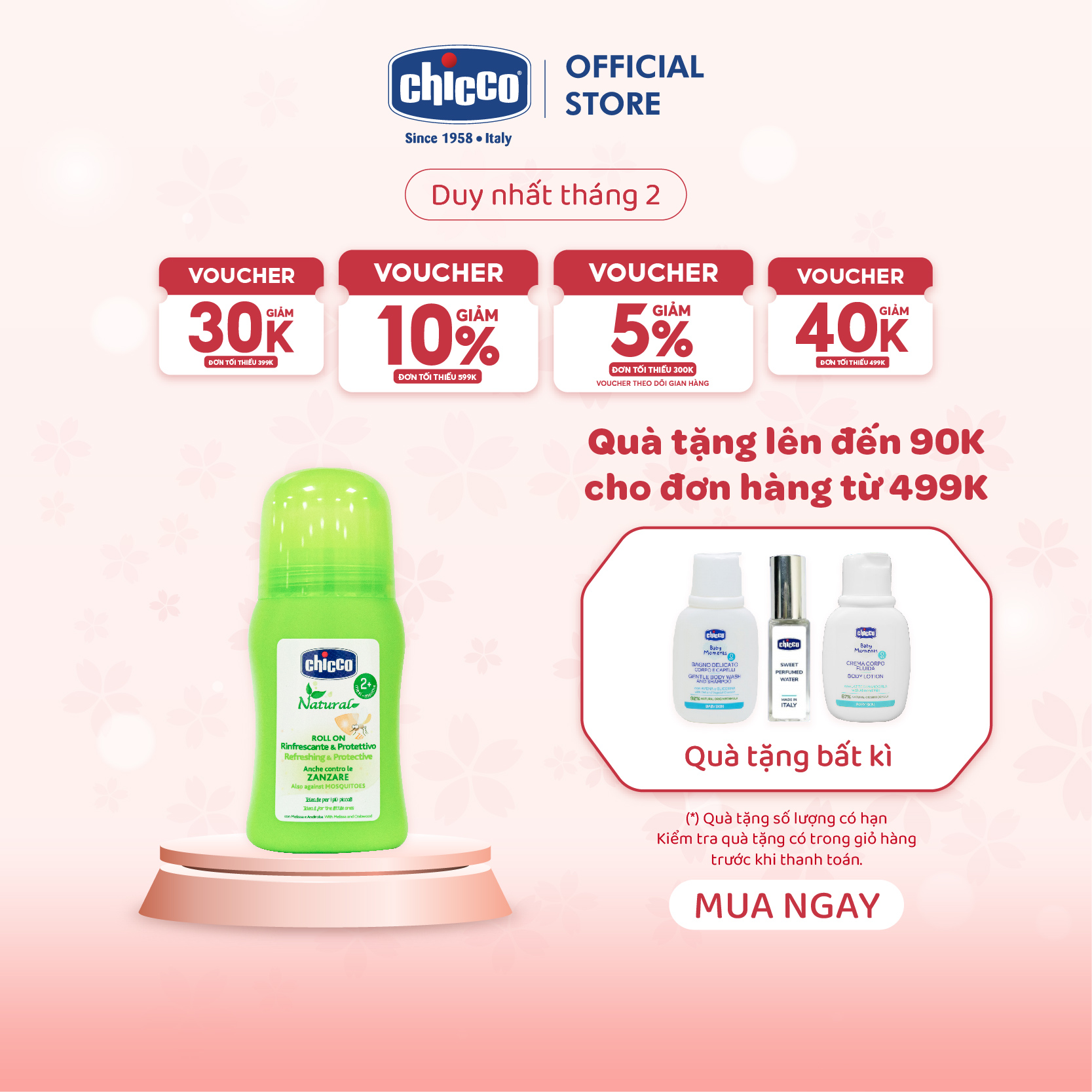 Lăn đa năng xua muỗi Chicco 60ml ( Date 11/2026 )