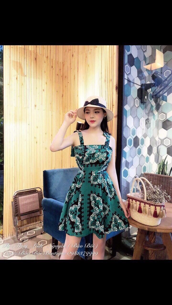 Đầm kate lụa mẫu mới hàng bao đẹp lt040619