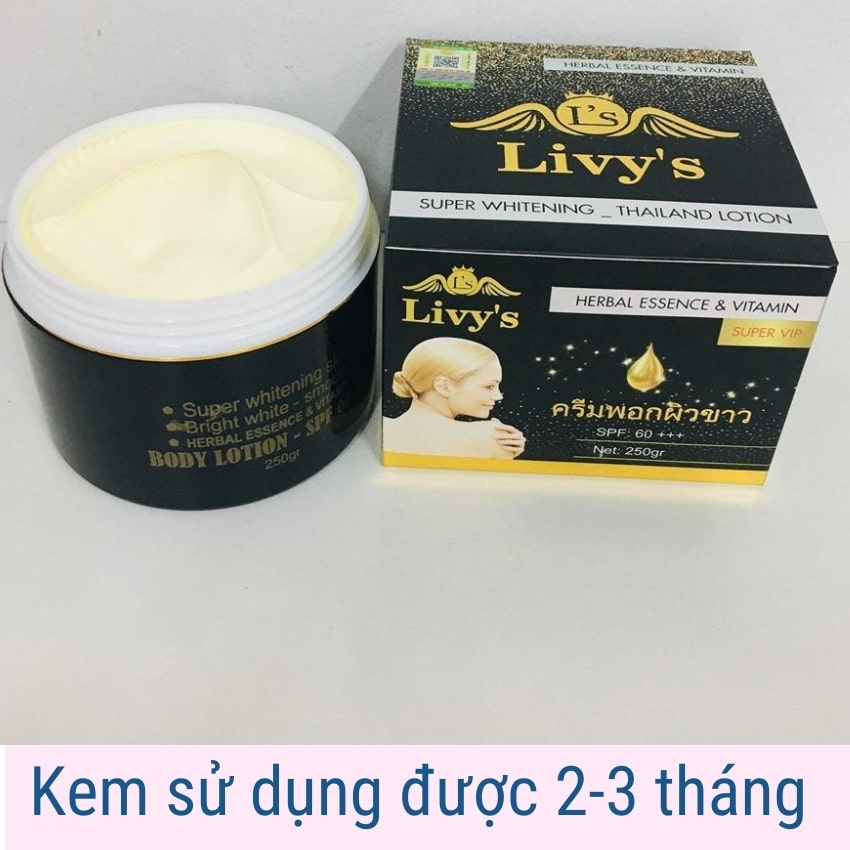 Kem body livy zavenci dưỡng trắng da toàn thân giảm thâm da sạm nâng tone sau 7 ngày